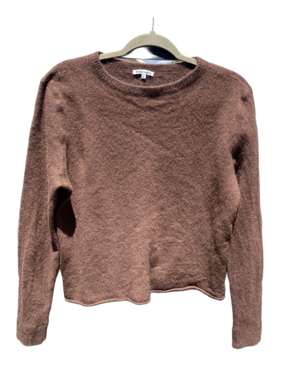 Reformtion Brown Cashemere Pullover Sweater Size Small